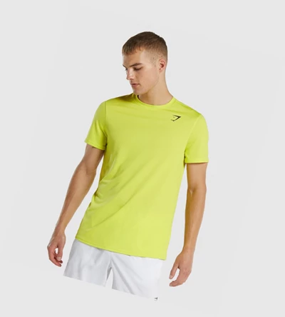Gymshark Arrival Regular Fit Miesten T Paidat Keltainen | MOQDBG856