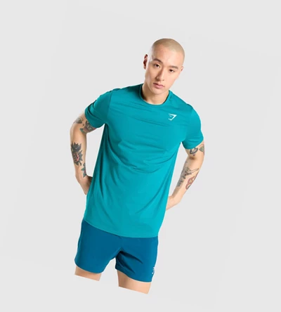 Gymshark Arrival Regular Fit Miesten T Paidat Turkoosi | TCQNID351