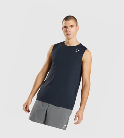Gymshark Arrival Seamless Miesten Hihaton Paita Laivastonsininen | WKUECX639
