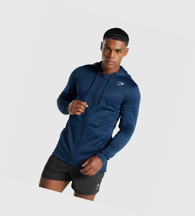 Gymshark Arrival Zip Up Miesten Vaatteet Laivastonsininen | VQBHNW120