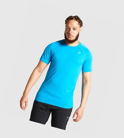 Gymshark Aspect Kevyet Seamless Miesten T Paidat Sininen | EVGPJL564