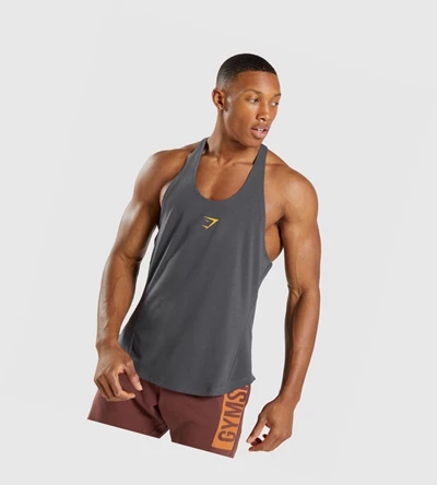 Gymshark Bold Miesten Hihaton Paita Mustat Harmaat | ZMPOXS475