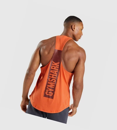 Gymshark Bold Miesten Hihaton Paita Oranssi | MWFYTL729