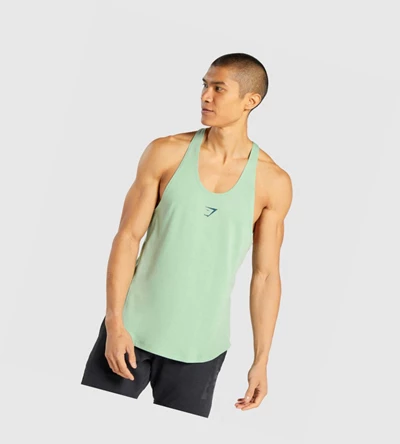 Gymshark Bold Miesten Hihaton Paita Vihreä | NHBLCF813