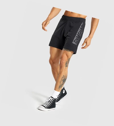 Gymshark Bold Miesten Shortsit Mustat | ABKQTI796