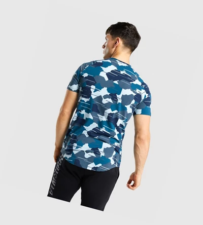 Gymshark Bold Miesten T Paidat Camo Valkoinen | CBUHMX749