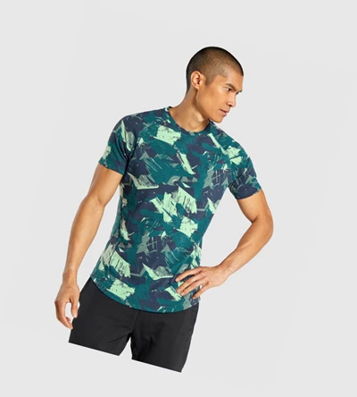 Gymshark Bold Miesten T Paidat Vihreä | MHJSLA706