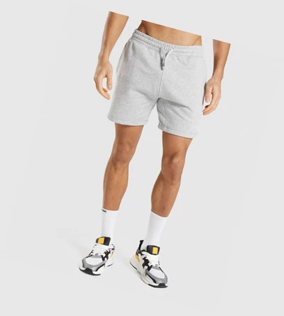 Gymshark Crest Miesten Shortsit Vaaleanharmaat | MRQUEW351