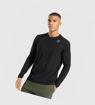 Gymshark Crest Miesten T Paidat Mustat | ECOPVB908