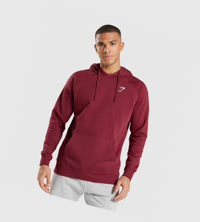 Gymshark Crest Miesten Vaatteet Viininpunainen Punainen | URQKSL756