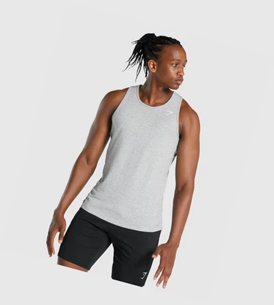 Gymshark Critical 2.0 Miesten Hihaton Paita Vaaleanharmaat | EHMRZX397