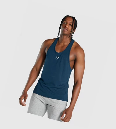 Gymshark Critical 2.0 Miesten Hihaton Paita Laivastonsininen | PJDTQW625
