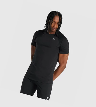Gymshark Critical 2.0 Miesten T Paidat Mustat | HZISCB703