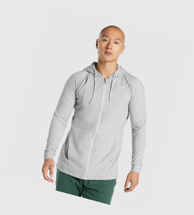 Gymshark Critical 2.0 Zip Up Miesten Vaatteet Vaaleanharmaat | BXOQSC238