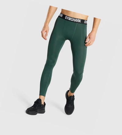 Gymshark Element Baselayer Miesten Juoksuvaatteet Tummanvihreä | TVGZAU953