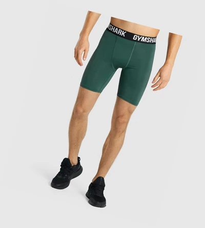 Gymshark Element Baselayer Miesten Shortsit Tummanvihreä | XALFZD469