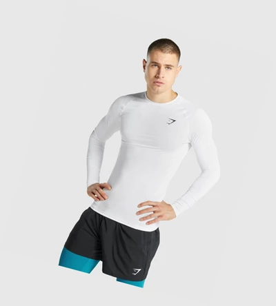 Gymshark Element Baselayer Miesten T Paidat Valkoinen | ZIHBXA495