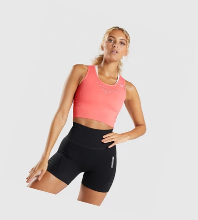 Gymshark Energy Seamless Crop Top Naisten Puserot Pinkki | PXNRMD397
