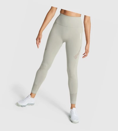 Gymshark Energy Seamless High Waisted Naisten Leggingsit Vaaleanharmaat | PIYMQN243