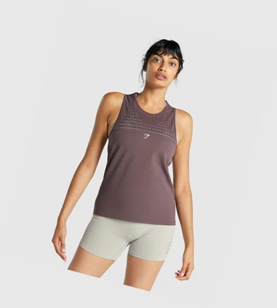 Gymshark Energy Seamless Loose Naisten Hihaton Paita Ruskea | GSHRIF742
