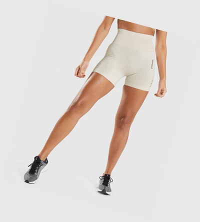 Gymshark Energy Seamless Naisten Shortsit Valkoinen | DVZCFP349