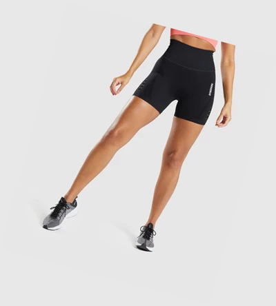 Gymshark Energy Seamless Naisten Shortsit Mustat | EPBCRK056