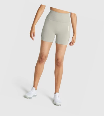 Gymshark Energy Seamless Naisten Shortsit Vaaleanharmaat | KPTMEN916