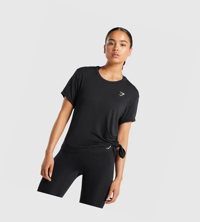 Gymshark Essential Naisten T Paidat Mustat | NWAMZE281