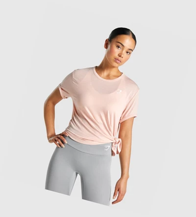 Gymshark Essential Naisten T Paidat Vaaleanpinkki | WBTMLN643