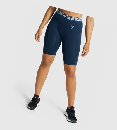 Gymshark Fit Seamless Cycling Naisten Shortsit Laivastonsininen | ZDKAPN516