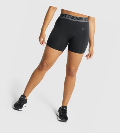 Gymshark Fit Seamless Naisten Shortsit Mustat | UBYGHZ601