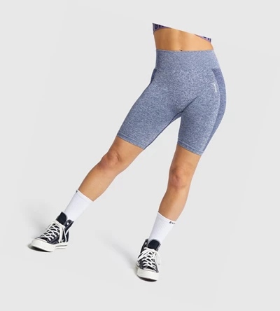 Gymshark Flex Cycling Naisten Shortsit Laivastonsininen Vaaleanharmaat | JKMGWF391
