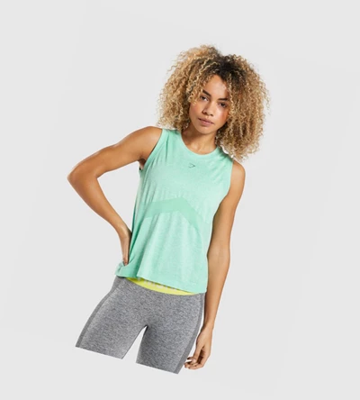 Gymshark Flex Loose Top Naisten Hihaton Paita Vihreä | MPUGAK470