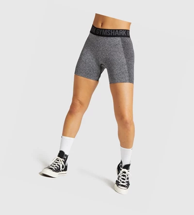 Gymshark Flex Naisten Shortsit Mustat Harmaat | ZXAROT607
