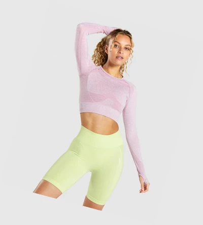Gymshark Flex Sports Crop Top Naisten Puserot Vaaleanvioletit | YWCAGD094