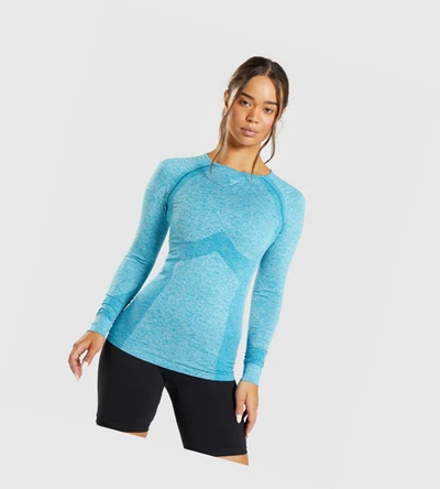 Gymshark Flex Top Naisten T Paidat Sininen | PZMKVY952