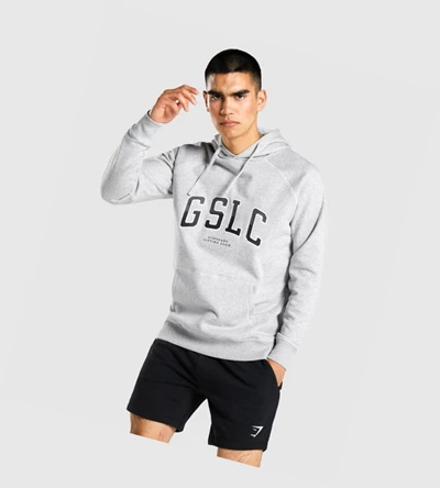 Gymshark GSLC Collegiate Miesten Vaatteet Vaaleanharmaat | JCZEUF625