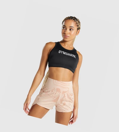 Gymshark GS Power Crop Top Naisten Puserot Mustat | JDTXOA860
