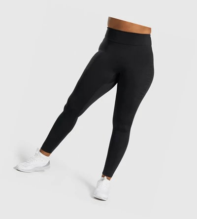 Gymshark GS Power High Waisted Naisten Leggingsit Mustat | HKYRPI916