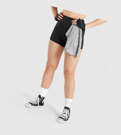 Gymshark GS Power Naisten Shortsit Mustat | PSZJCV842