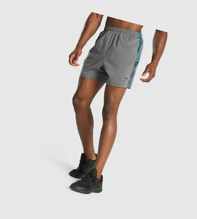 Gymshark Graafinen Urheilu Miesten Shortsit Harmaat | EPRIFO138