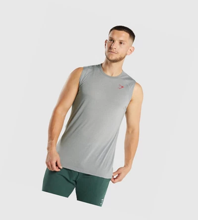 Gymshark Hyper Power Miesten Hihaton Paita Harmaat | JVQUNI619