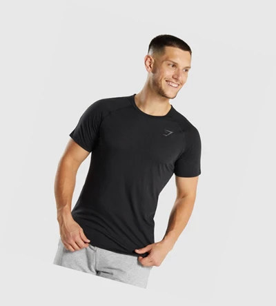 Gymshark Hyper Power Miesten T Paidat Mustat | ARFZUT492