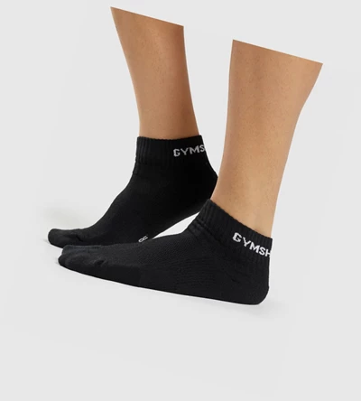 Gymshark Jacquard Quarter 3pk Miesten Sukat Mustat | EBAPNU134