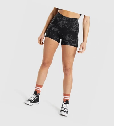 Gymshark KK Fit Naisten Shortsit Mustat Camo | KMJZYG472