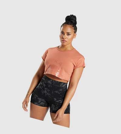 Gymshark KK Fit Raw Crop Top Naisten T Paidat Oranssi | RSIVGH319
