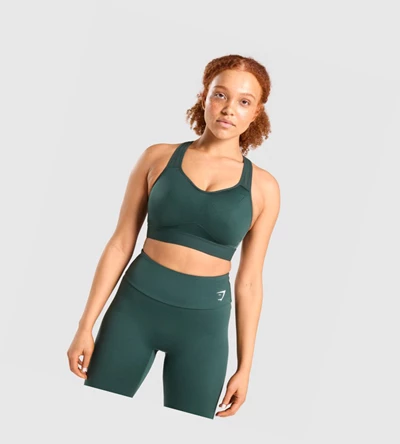 Gymshark Kevyet High Support Koulutus Naisten Urheiluliivit Tummanvihreä | HYXUSE765
