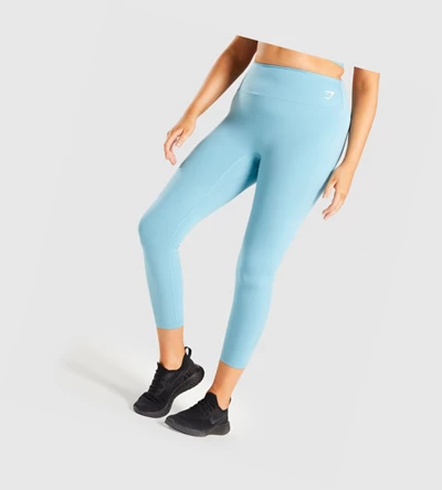 Gymshark Koulutus 7/8 High Waisted Naisten Leggingsit Vaaleansininen | NVCUXQ516