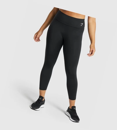Gymshark Koulutus 7/8 High Waisted Naisten Leggingsit Mustat | RVBXYZ015