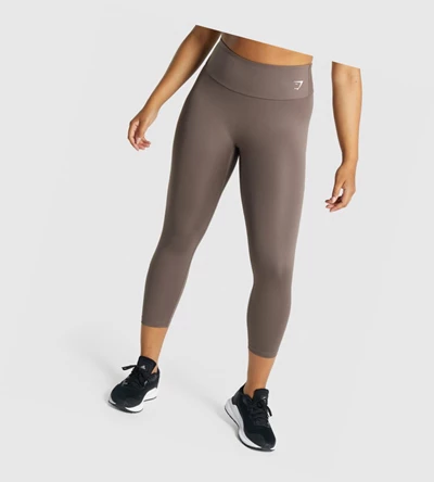Gymshark Koulutus 7/8 High Waisted Naisten Leggingsit Ruskea | TCZVGF482